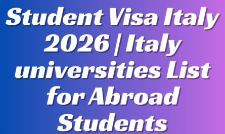 Student Visa Italy 2026